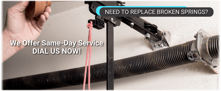 Broken Garage Door Spring Location
